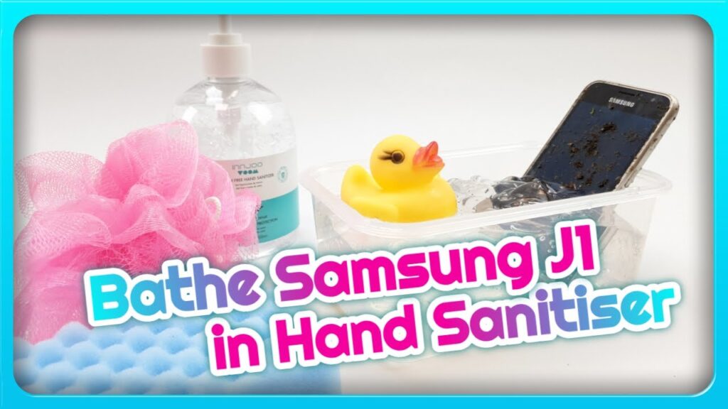 Bathe Samsung J1 in Hand Sanitiser